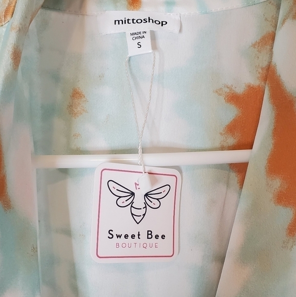 Mittoshop Tie Dye Wrap Dress with Ruffles in Size Small NWT - Picture 2 of 7